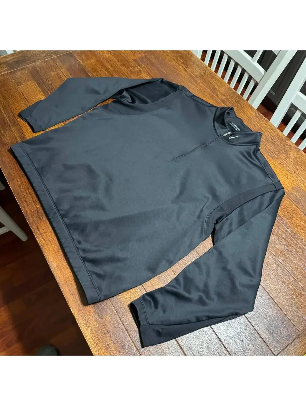 Nike Mens Therma Fit 1/4 zip Pullover Sweatshirt XL Black Fleece Golf Athletic